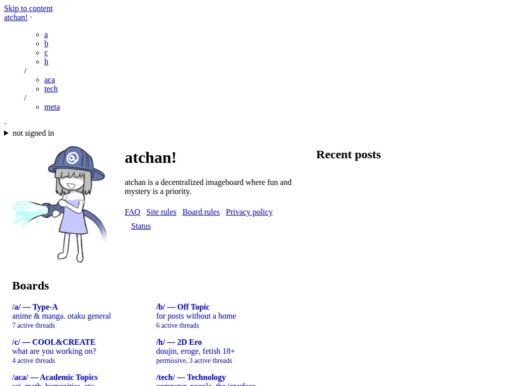 Screenshot of atchan.net