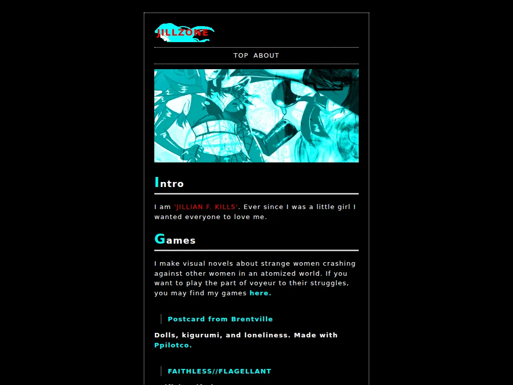 screenshot of killjill.neocities.org/index2