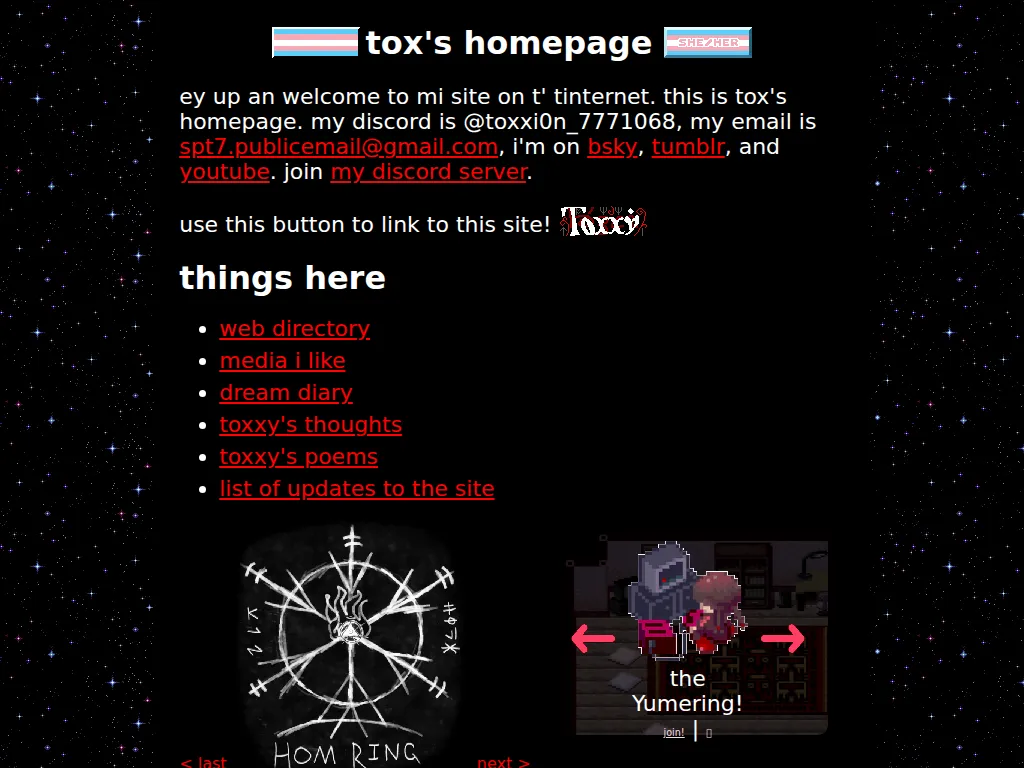screenshot of toxxy.neocities.org